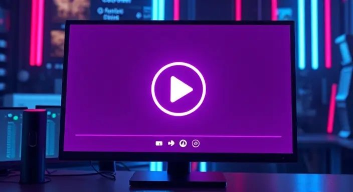 A graphic showing a computer screen with a "Play" button or a video call interface, representing demos and trials.