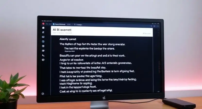 An image of a computer screen displaying an AI sonnet generator interface, with a beautiful sonnet being created in real-time.