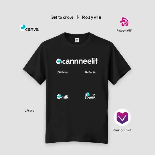 A visual showcasing the logos or interfaces of popular AI T-shirt design tools like Canva, Placeit, Designhill, and Custom Ink. The image should convey a range of customization options and ease of use.