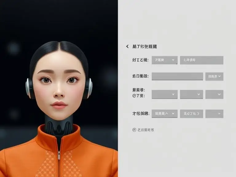 A split-screen of an AI avatar video on the left and closed-caption settings on the right, titled “Synthesia for multilingual voiceover and video”