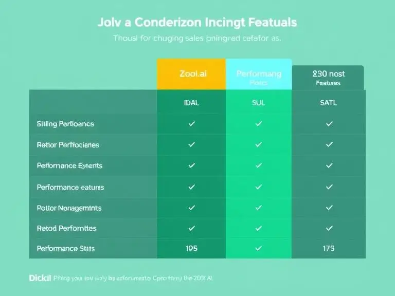 “Pricing comparison of AI tools with Zooli.ai highlighted as most affordable with rich features and performance stats.”